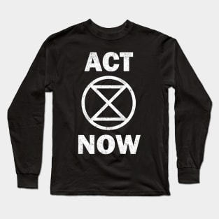 ACT NOW Extinction Rebellion Long Sleeve T-Shirt